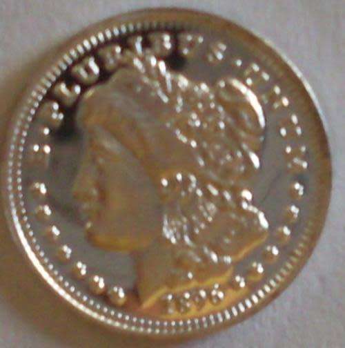 1 gram 999 Fine Silver Round 1896 Morgan Dollar Design